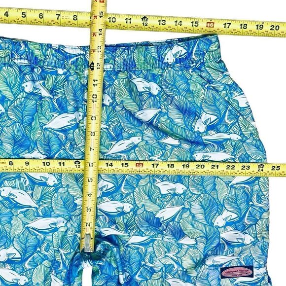 Vineyard Vines Blue Fish Print Swim Board Trunk Shorts Mens Sz L - Picture 7 of 10